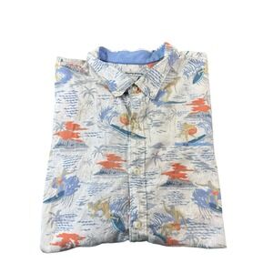 Tommy Bahama Tencel Cotton Surfing AOP Men's Hawaiian Button Front Size 3XL